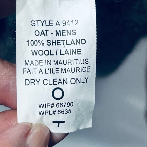 Woolrich VTG John Rich and Bros Sweater Oatmeal Beige 1/4 Zip Shetland Wool XL - Picture 6 of 6